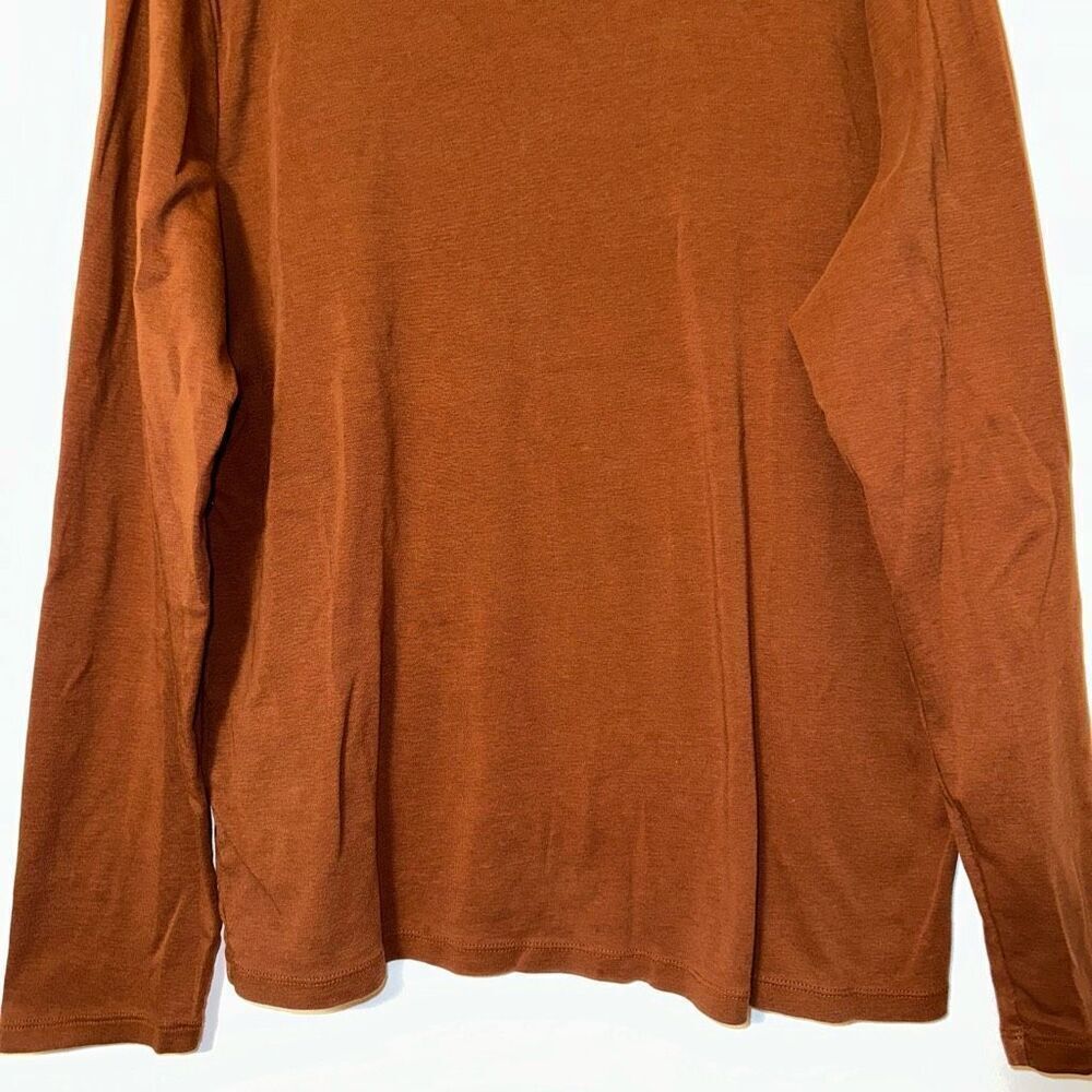 Talbots Womens Basic Bronze Brown Long Sleeve Shi… - image 2